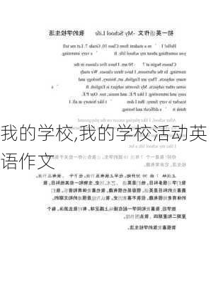 我的学校,我的学校活动英语作文