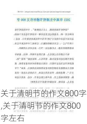 关于清明节的作文800字,关于清明节的作文800字左右