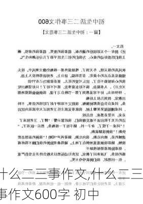 什么二三事作文,什么二三事作文600字 初中