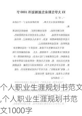 个人职业生涯规划书范文,个人职业生涯规划书范文1000字