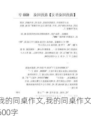 我的同桌作文,我的同桌作文600字