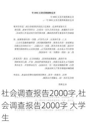 社会调查报告2000字,社会调查报告2000字 大学生