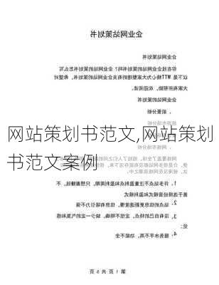 网站策划书范文,网站策划书范文案例