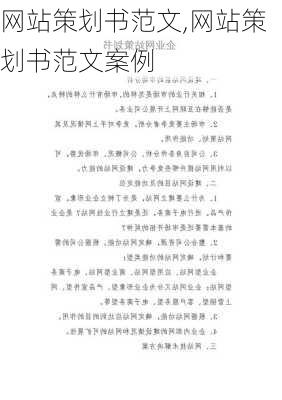 网站策划书范文,网站策划书范文案例