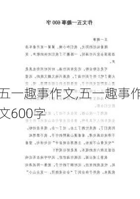 五一趣事作文,五一趣事作文600字