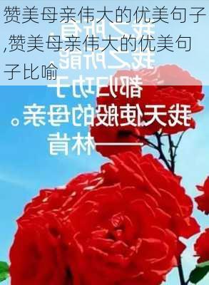 赞美母亲伟大的优美句子,赞美母亲伟大的优美句子比喻