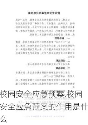 校园安全应急预案,校园安全应急预案的作用是什么