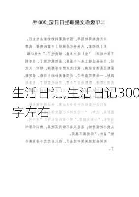 生活日记,生活日记300字左右