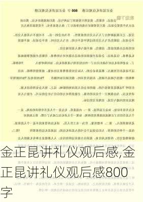 金正昆讲礼仪观后感,金正昆讲礼仪观后感800字