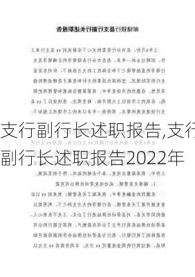 支行副行长述职报告,支行副行长述职报告2022年