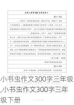 小书虫作文300字三年级,小书虫作文300字三年级下册