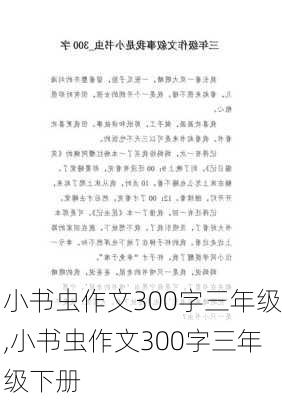 小书虫作文300字三年级,小书虫作文300字三年级下册