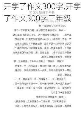 开学了作文300字,开学了作文300字三年级