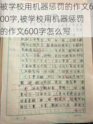 被学校用机器惩罚的作文600字,被学校用机器惩罚的作文600字怎么写