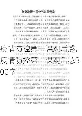 疫情防控第一课观后感,疫情防控第一课观后感300字