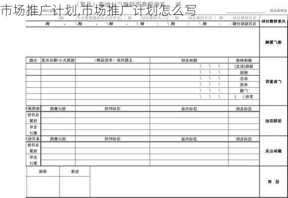 市场推广计划,市场推广计划怎么写