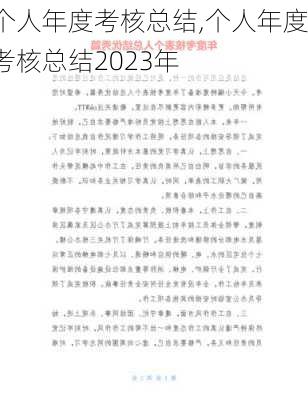 个人年度考核总结,个人年度考核总结2023年