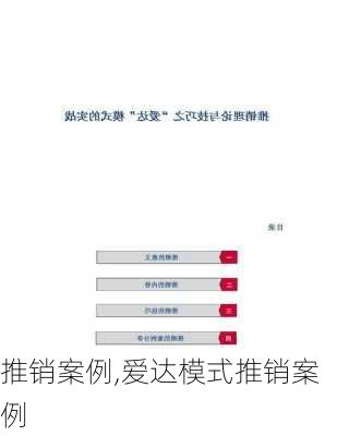 推销案例,爱达模式推销案例