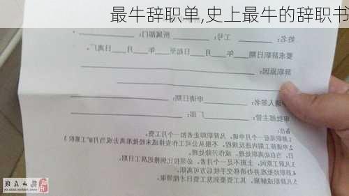 最牛辞职单,史上最牛的辞职书