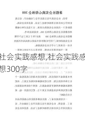 社会实践感想,社会实践感想300字