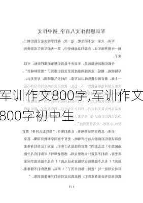 军训作文800字,军训作文800字初中生