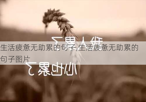 生活疲惫无助累的句子,生活疲惫无助累的句子图片