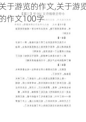 关于游览的作文,关于游览的作文100字