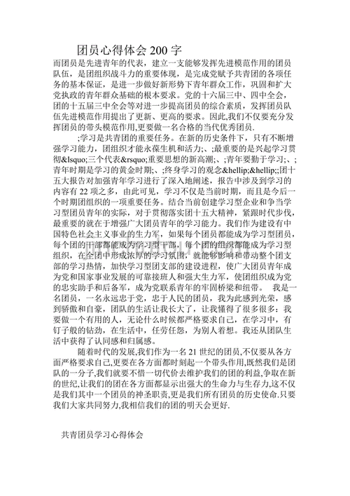 团员小结,团员小结200字