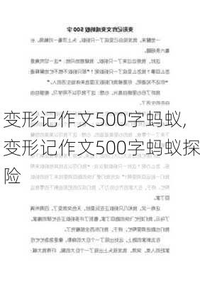 变形记作文500字蚂蚁,变形记作文500字蚂蚁探险