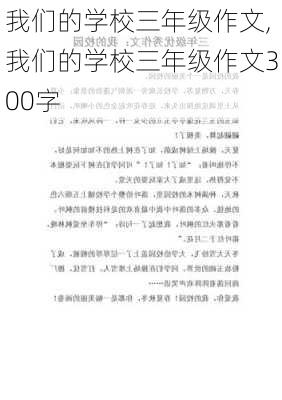 我们的学校三年级作文,我们的学校三年级作文300字