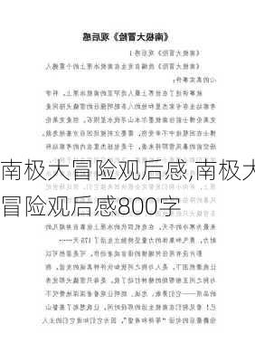 南极大冒险观后感,南极大冒险观后感800字