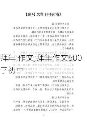 拜年 作文,拜年作文600字初中