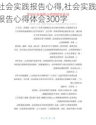 社会实践报告心得,社会实践报告心得体会300字