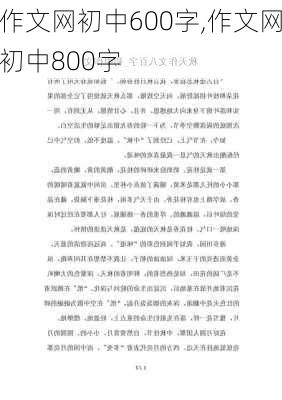 作文网初中600字,作文网初中800字