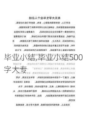 毕业小结,毕业小结500字大专