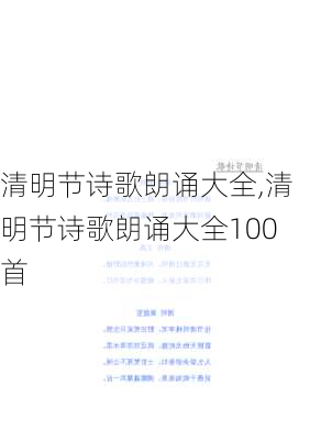 清明节诗歌朗诵大全,清明节诗歌朗诵大全100首