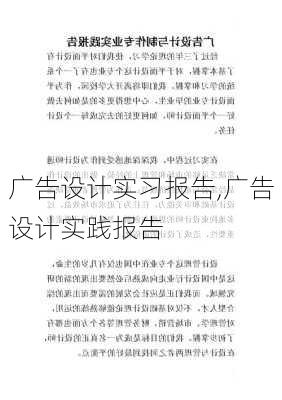 广告设计实习报告,广告设计实践报告