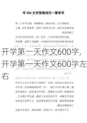 开学第一天作文600字,开学第一天作文600字左右