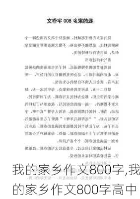 我的家乡作文800字,我的家乡作文800字高中