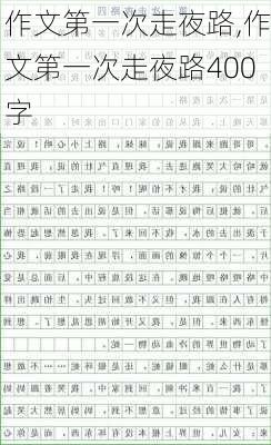 作文第一次走夜路,作文第一次走夜路400字