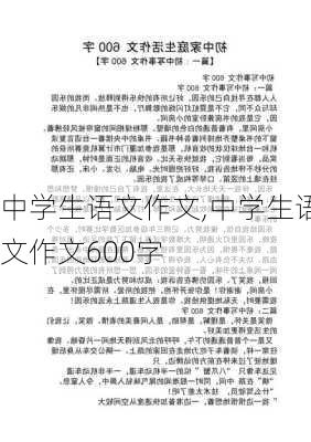 中学生语文作文,中学生语文作文600字