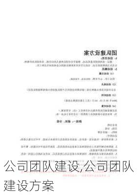 公司团队建设,公司团队建设方案