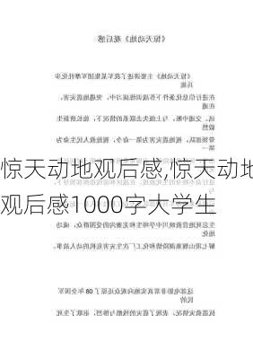 惊天动地观后感,惊天动地观后感1000字大学生