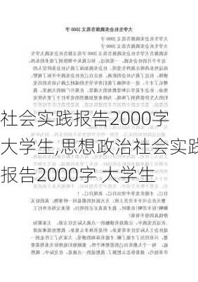 社会实践报告2000字 大学生,思想政治社会实践报告2000字 大学生