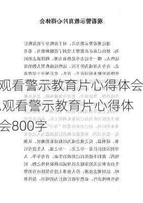 观看警示教育片心得体会,观看警示教育片心得体会800字