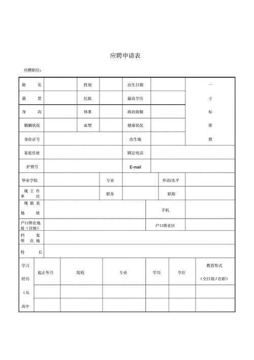 应聘职位,应聘职位怎么填