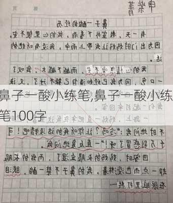 鼻子一酸小练笔,鼻子一酸小练笔100字