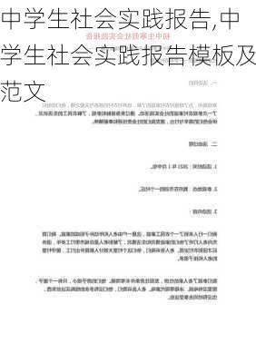 中学生社会实践报告,中学生社会实践报告模板及范文