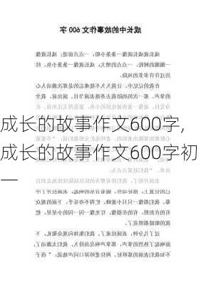 成长的故事作文600字,成长的故事作文600字初一