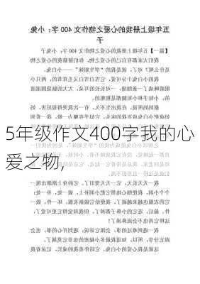 5年级作文400字我的心爱之物,